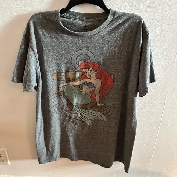 Disney Tops - Ariel The Little Mermaid Disney Film
Gray Graphic Shirt large tee shirt .